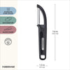 Professional Stainless Steel Euro Peeler with Black Handle