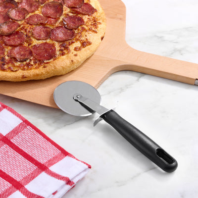 3in Ergonomic Lightweight Wheel Stainless Steel Pizza Cutter, Black