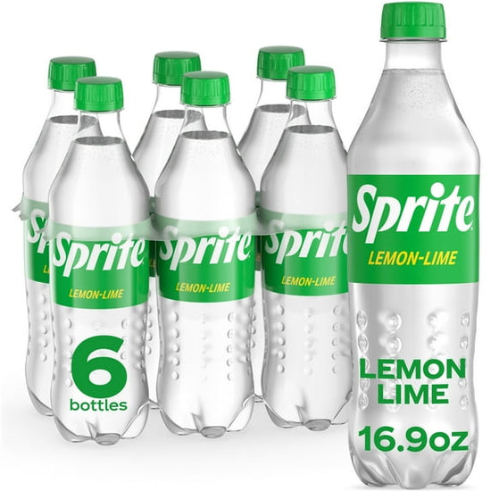 Sprite Lemon Lime Soda Pop, 16.9 fl oz, 6 Pack Bottles
