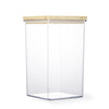 Medium Pantry Food Storage Container, 9-Cup, Clear Plastic with Bamboo Lid