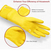 ASTHA INTERNATIONAL Reusable Dishwashing Gloves for Household Cleaning – Waterproof Rubber Gloves with Non-Slip Grip – Elbow Length Protection – Yellow – Medium – pack of 12