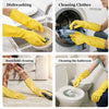 ASTHA INTERNATIONAL Reusable Dishwashing Gloves for Household Cleaning – Waterproof Rubber Gloves with Non-Slip Grip – Elbow Length Protection – Yellow – Medium – pack of 12