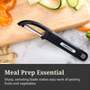 Professional Stainless Steel Euro Peeler with Black Handle