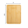 11" x 14.5" Non-Slip Bamboo Cutting Board, 100% Natural Bamboo Color, with Juice Groove