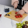 11" x 14.5" Non-Slip Bamboo Cutting Board, 100% Natural Bamboo Color, with Juice Groove