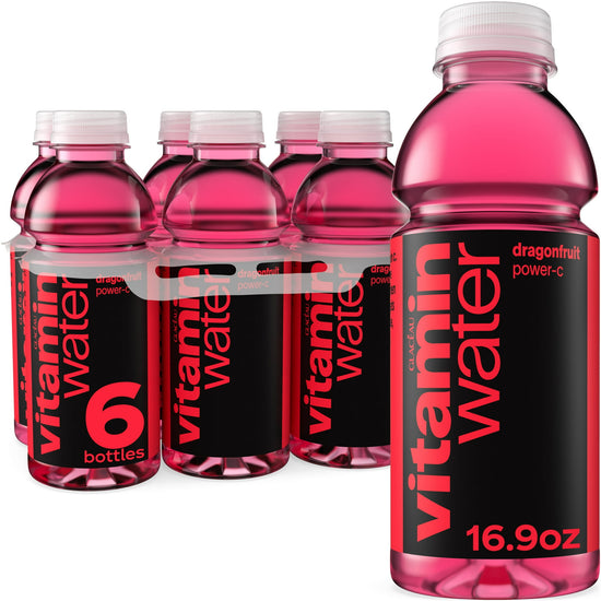 vitaminwater Power-C Dragonfruit Flavored Water Beverage, 16.9 fl oz, 6 Pack Bottles